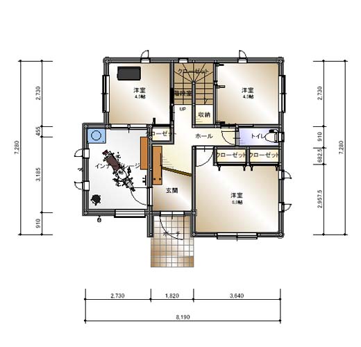 バイクガレージのある家