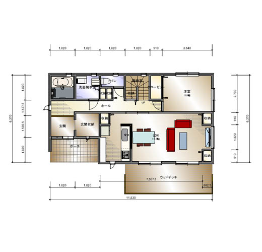 収納たっぷりのゆとりのある家