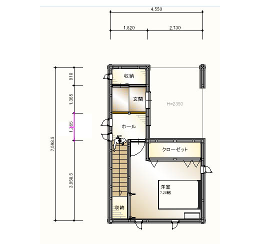 コンパクトな敷地を活かす３階建て