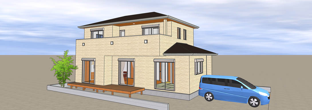 コンパクトな敷地を活かす３階建て
