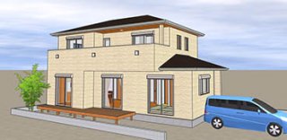 コンパクトな敷地を活かす３階建て