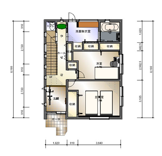 広々バルコニーと２階リビング