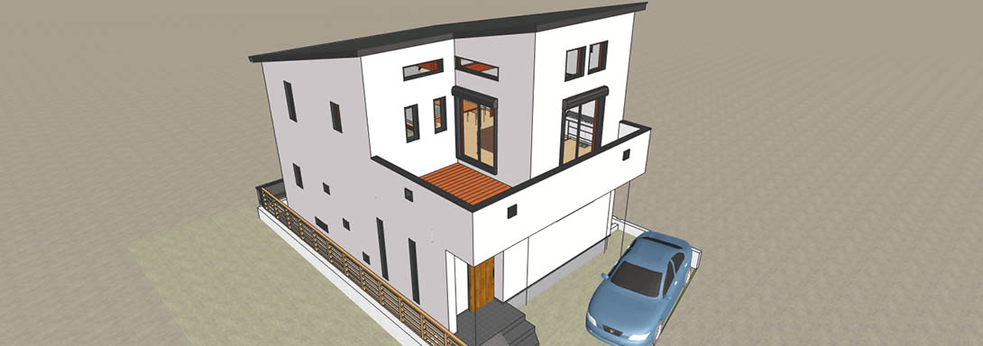 広々バルコニーと２階リビング