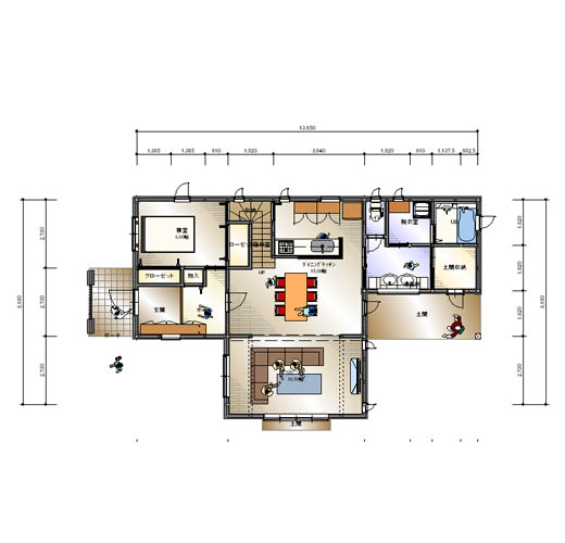 大家族が暮らせるゆとりの４LDK