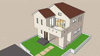 旗竿地のガレージハウス