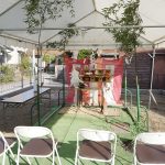 快晴のもと、地鎮祭です